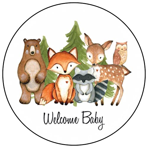 30 Pcs Woodland Animal Welcome Baby Baby​​​ Stickers Envelope Seals Labels Round Tags, Stamps Sticker For Gift Cards, Envelopes, Boxes For Holiday, Birthday, Christmas #TOP6