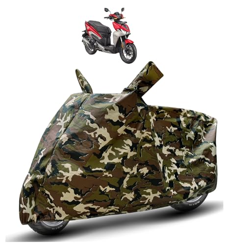 Image of Auto Hub Waterproof Scooty Cover Compatible with Hero Xoom Dustproof, UV Protection Two Wheeler Scooty Xoom Cover - Army Print