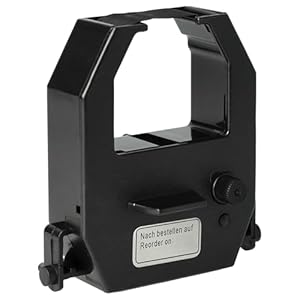 vhbw Ribbon Cartridge Compatible with Amano EX3000, EX5000, EX6000, EX6200, EX9200, EX9500, Pix 10, Pix 21, Pix 3000, Pix 3200 Dot Matrix, Receipt Printer - Black Ink Ribbon