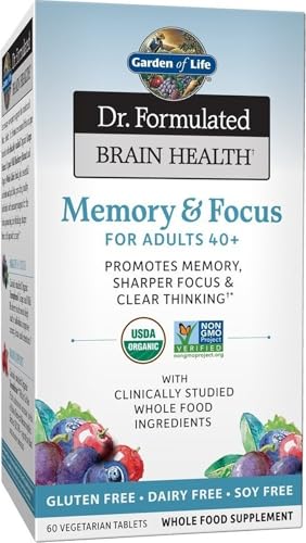 Best Natural Supplements for Focus and Concentration: 11 Products That Actually Work (2026 Review) 12 Garden of Life Dr. Formulated Organic Brain Health Memory & Focus for Adults 40+ 60 Tablets