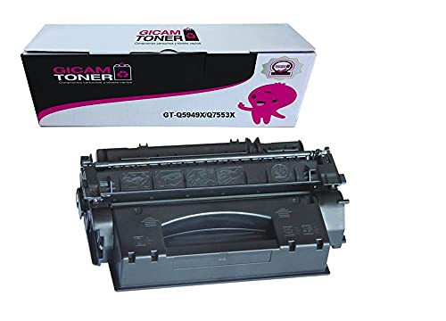 GICAM Toner Q5949X/Q7553X de Tóner Compatible con HP Q5949X/7553X Alto Rendimiento Válido para Impresoras: LaserJet 1160 1160LE 1320 1320N 1320NW 1320TN 3390 3392 M 2727NFS P 2010 P 2014 P 2015