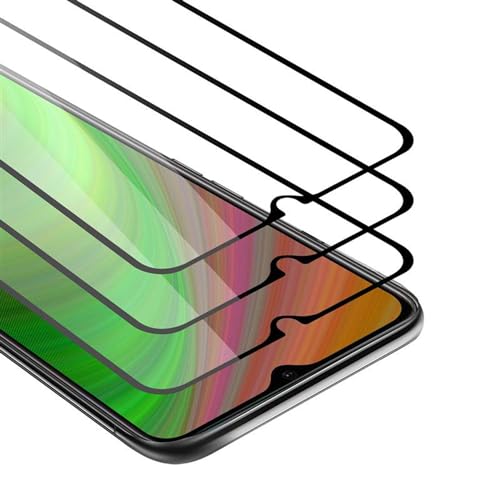 Cadorabo 3x Vidrio templado cobertura completa compatible con Oppo A12 en TRANSPARENTE con NEGRO - Paquete de 3 Vidrio protector de pantalla en dureza 9H con compatibilidad touch 3D