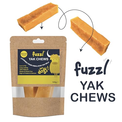 Fuzzl Yak Kausnacks für Hunde 2x70g - Original - Hundeleckerli aus Himalaya Yak Milch