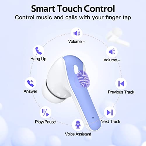 Tagry Bluetooth Headphones True Wireless Earbuds 60H Playback Led Power Display Earphones With Wireless Charging Case Ipx5 Waterproof In-Ear Earbuds With Mic For Tv Smart Phone Computer Laptop Sports #TOP3