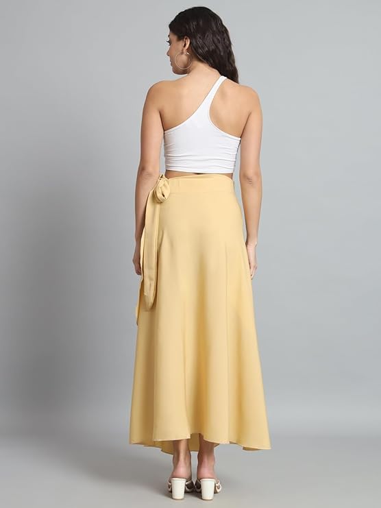 Image of Women's Long Wrap Around Maxi Skirt | Women Wear Long Skirt