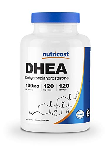 Nutricost DHEA 100mg, 120 Capsules - Gluten Free, Soy Free, Non-GMO, Supplement