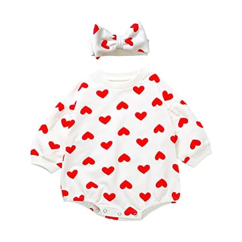 Baby Girl Boy Crewneck Sweatshirt Romper, Long Sleeve Rainbow Pullover Sweater Top Warm Fall Winter Clothes Cover