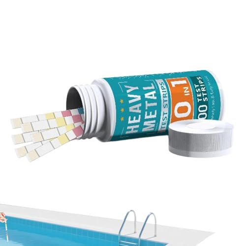 Tiras Reactivas para Piscina - Multímetro portátil de lectura fácil,Kit de Análisis para Agua de Piscina,Prueba rápida de múltiples parámetros