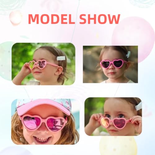 Baby Heart Polarized Sunglasses with Strap Adjustable for Toddler Girls Boys Age 0-24 Months UV4002