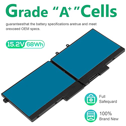 Image of ASUNCELL 68Wh 3HWPP Laptop Battery Replacement for Dell Latitude 5401 5410 5411 5501 5510 5511 Precision 3541 3551 Inspiron 7706 2-in-1, 17 7500 /7506 2-in-1 Black 10X1J N2NLL 1VY7F 451-BCMN 15.2V