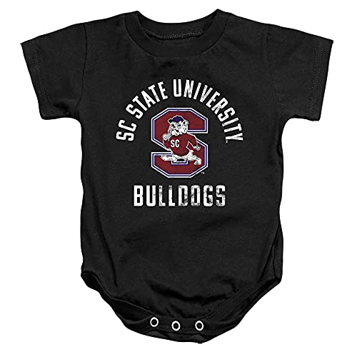 South Carolina State University Official Bulldogs Logo Unisex Infant Snap Suit for Baby,Black, 12 Months