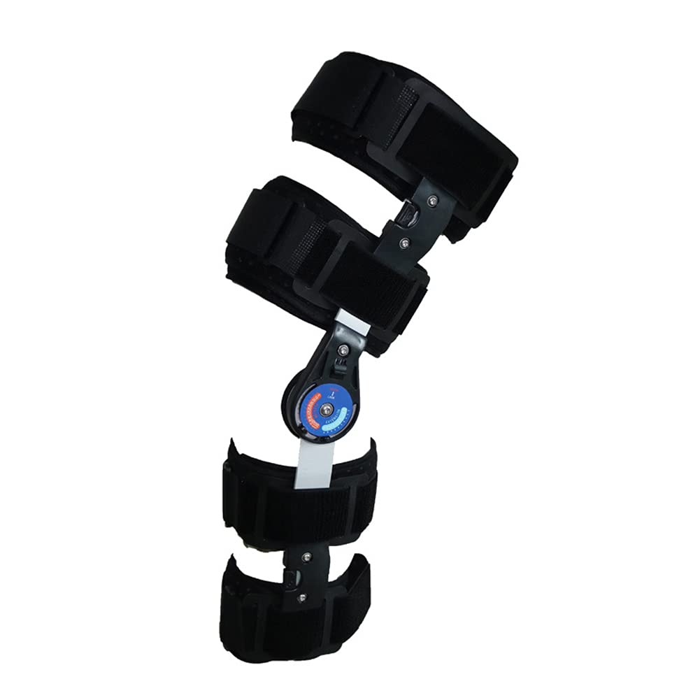 IBOWZ Ortesis de Rodilla con bisagra Rodillera con bisagras, inmovilizador de Rodilla, Abrazadera para piernas, ortesis de Soporte ortopédico, Ajustable para Pierna Izquierda y Pierna Derecha