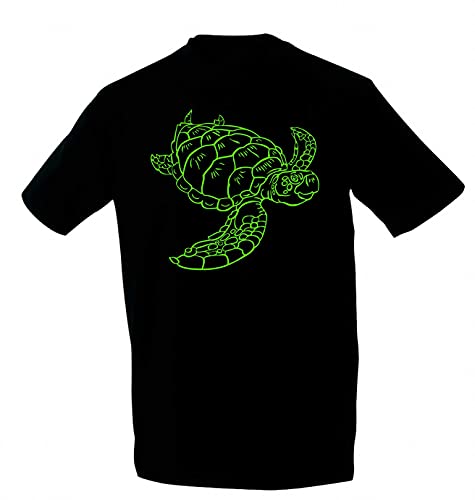 Kreativ-Shop! Taucher-T-Shirt Schildkröte | Frontdruck | Größe: 4XL | Folienfarbe: grün Cover