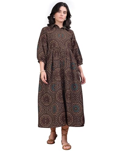 Image of PURVAJA Women's Cotton Dress(Floe-215-218)