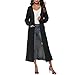 Produktbild U/A Damen Lange Strickjacke Sommer Herbst Einfache Frauen Herbst Taschen Wollgarn Gestrickt Hollow Out Gr. XXL, Schwarz