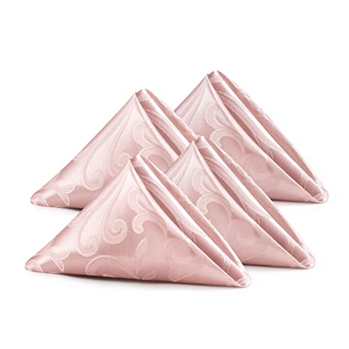 Servilletas de tela damasco coral gold 17 x 17 pulgadas 4 pzas miniatura 1