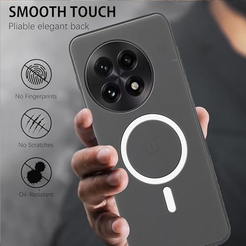 Image of amazon basics Luxury Paper Thin Case Cover for OnePlus 11R | Matte Finish | Compatible with magsafe | (Black, OnePlus 11R)