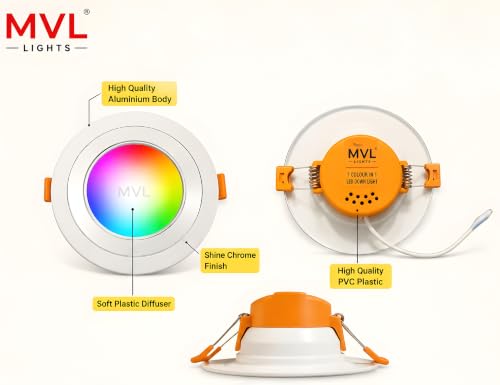 Image of 7 in 1 Colour LED Ceiling Downlight | Pack of 10