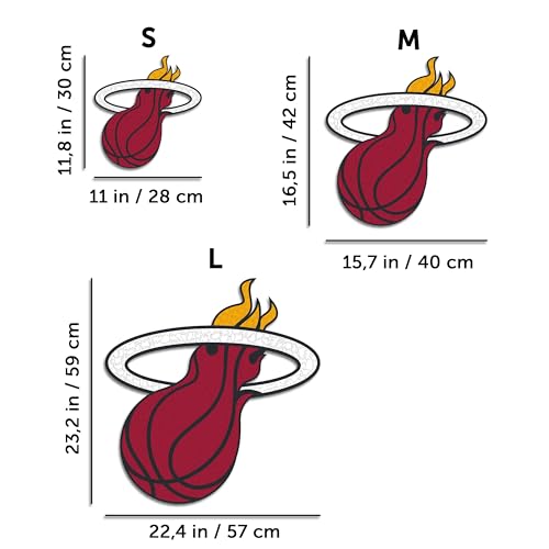 Iconic Puzzles - Miami Heat, Logo, Wooden Puzzle officially licensed NBA, 100% sustainable, size L, 500 Pcs - Image 4
