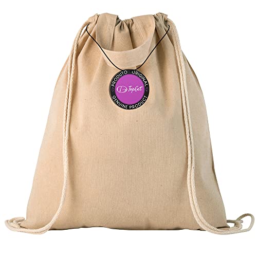 Mochila tipo Saco Gym Sack 37x41cm em Algodão Reciclado Trip TopGet - Natural