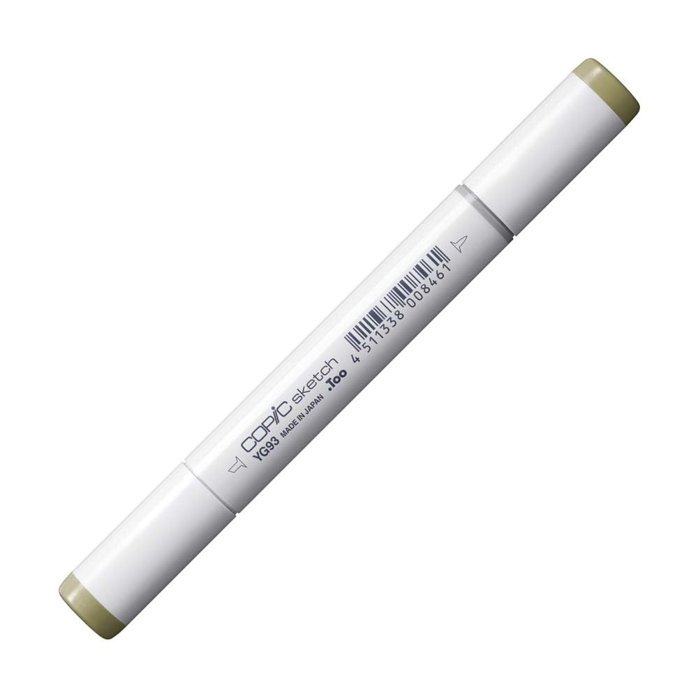 Copic Sketch Coloured Marker Pen - (YG-93) Grayish Yellow, For Art & Crafts, Colouring, Graphics, Highlighter, Design, Anime, Professional & Beginners, Art Supplies & Colouring Books