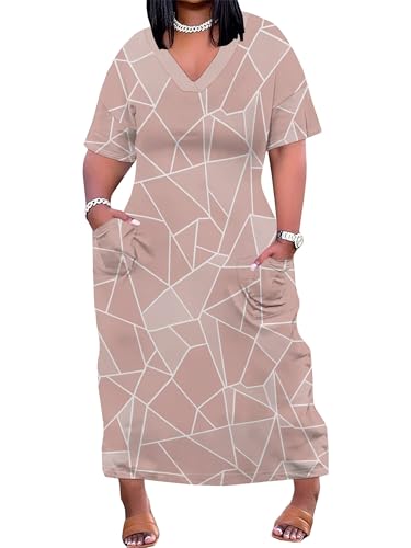 Image of PinkPatty Women's Plus Size V Neck 3 /4 Sleeve Wrap Maxi Dress with Belt | Boho floral wrap maxi dress with belt for vacations, weddings, parties, church, dinners, and everyday elegant wear