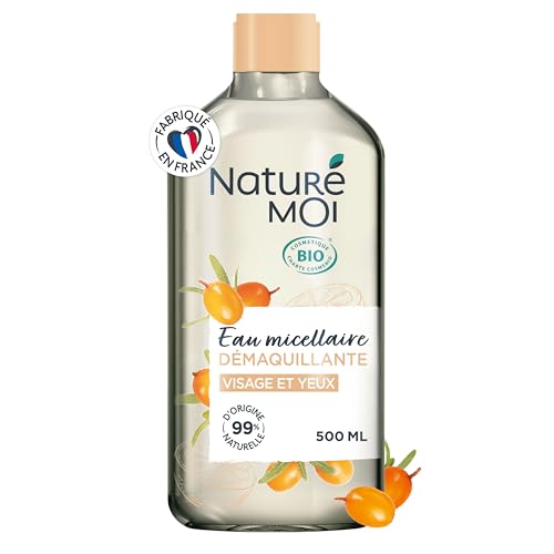 Naturé Moi - Eau micellaire - Démaquillant et Nettoyant Visage et Yeux - Toutes Traces de Maquillage - Au jus d'Argousier Bio - 99% d'Origine Naturelle - 500...