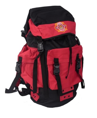 Mochila Bombeiro Civil Grande Modelo PQD 45 Litros (Vermelha)