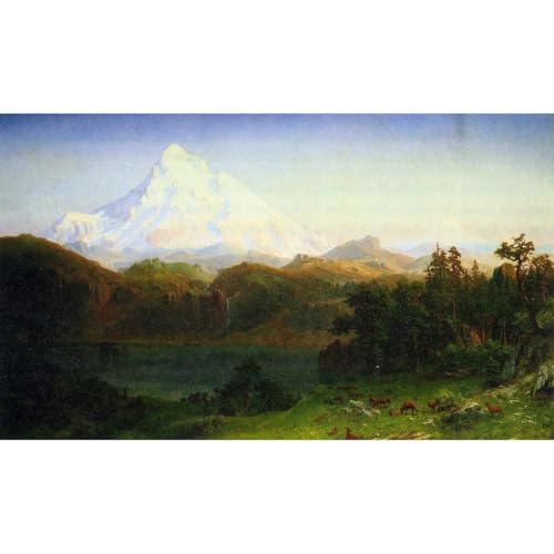 Impression giclée sur toile Mt. Hood Oregon Bierstadt 76x101cm avec encres d'archivage