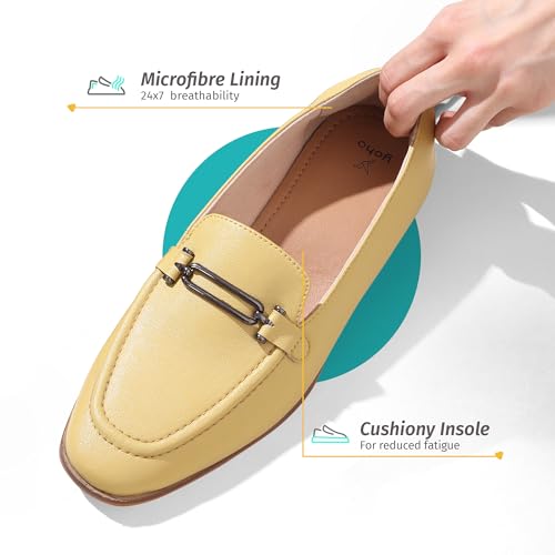 Image of YOHO Bliss Loafers for Women | Comfortable & Stylish Bellies | Fashion Moccasins with Footpharma Footbed | Slip-on for Casual & Formal Wear | 001