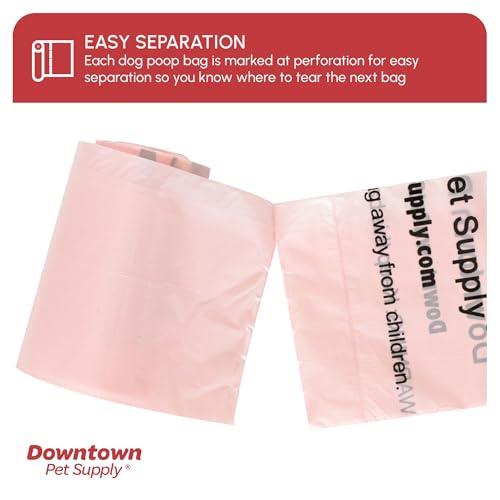 Downtown-Pet-Supply-Unscented-Poop-Bags-for-Dogs-with-Dispenser-1000-Count-Leak-Proof-Dog-Waste-Bags-and-Bone-Shaped-Dog-Poop-Bags-Holder-for-Leash-Pastel-Rainbow-125-x-85