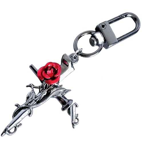 Porte-clés gothique punk croix rétro, accessoire de mode homme femme avant-garde