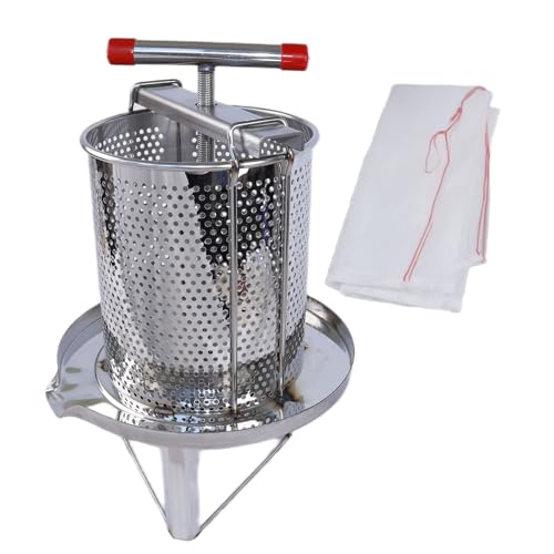BOZHENYULEI Mesh Honey Press Machine Presser Beeswax Extractor Fruit Honey Presser Honey Extractor Stainless Steel Mesh Honey Extractor for Home Beekeeping Efficient Separation of Beeswax and Honey