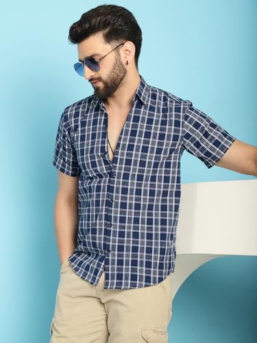 Image of Indian Needle Men's Checkered Regular Fit Shirts