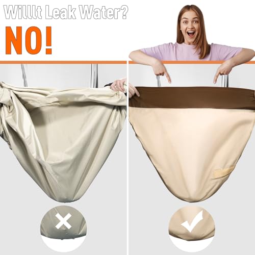 Patio Furniture Covers, Outdoor Furniture Cover Waterproof, General Purpose, Outside Table and Chair Covers, Heavy Duty 600D (124 Inch L x 70.8 Inch W x 29.1 Inch H)-Brown