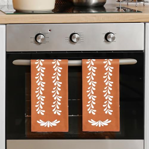 Peryiter 2 Pcs 18 x 26 Inches Mexican Kitchen Towel Talavera Hand Towel Dishtowel Mexican Kitchen Accessories Cielito Lindo Party Decor Holiday Absorbent Drying Cloth Home Decor(Brown,White)