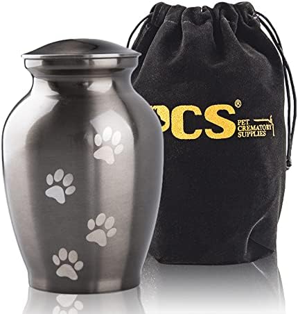 PCS Memorial Pet Cremation Urns for Dogs and Cats Ashes, Paws Engraved Pet Urn,Dog Keepsake Urns for Ashes-Large