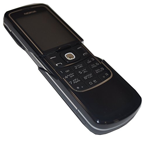 Nokia 8600 Luna (English + Arabic Keypad) 128MB Classic Mobile Phone (GSM only, No CDMA) Factory Unlocked 2G GSM (Black) - International Version