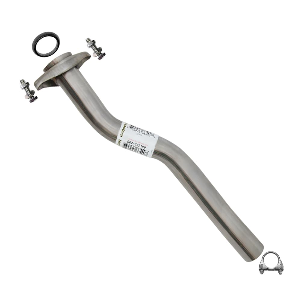 Exhaust Intermediate Pipe Compatible for 1998-2000 Ford Ranger 3.0L and 4.0L | Stainless Steel | Northeastern Exhaust | Includes Clamp, Gasket, Spring Bolts | Direct-Fit | Automotive Replacement Part