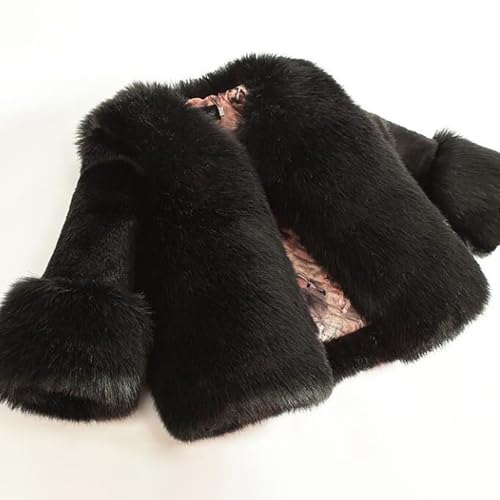 Fleece Open Front Coat for Kids Girls Solid Color Long Sleeve Thicken Plush Jacket Toddler Girls Cute Warm Clothes2