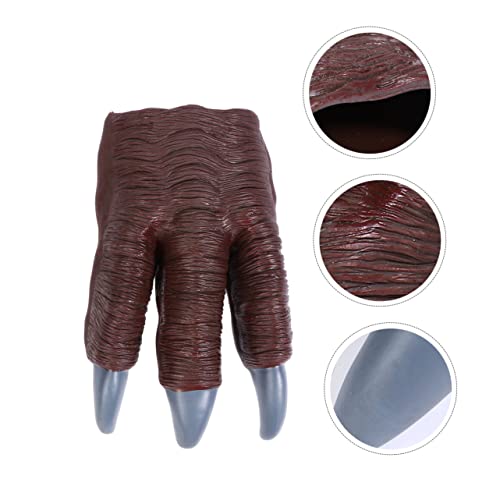 YARNOW 2Pcs Dinosaur Paw Gloves for Cosplay Party Realistic Dinosaur Claws Material for Role Play and Group Activities4