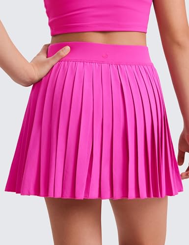 Crz Yoga Girls Pleated Skirt With Shorts Tennis Athletic School Kids Teen Skorts With Pockets Hibiscus Purple Medium thumb #2