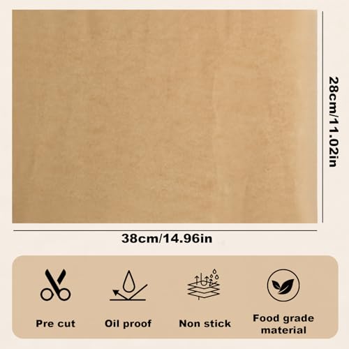 50 PCS Baking Paper, Parchment Paper for Baking 11X15 inches(28X38cm) Greaseproof Paper Pre-Cut Parchment Paper - Image 2