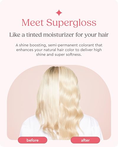 Glaze Supergloss Color Conditioning Gloss With Dispensing Pump – Hydrating Semi-Permanent Color Hair Gloss & Shine Boost – For Light Blonde Hair – 6.4 Fl Oz - Pearl Blonde - Image 3