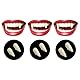 Halloween Vampir Zähne Erwachsene Vampirzähne Vampire Teeth Fangs Halloween Vampir Schminke Cosplay Kostüm Accessoires Damen Herren Kinder Vampirgebiss, Horror Werwolf Zähne Eckzähne Fangzähne Kleber
