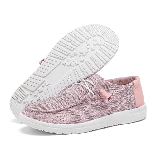 Image of betyswear Womens Loafers Women Shoes Casual Slip-On Canvas Shoes Breathable Lightweight Boat Shoes for Women