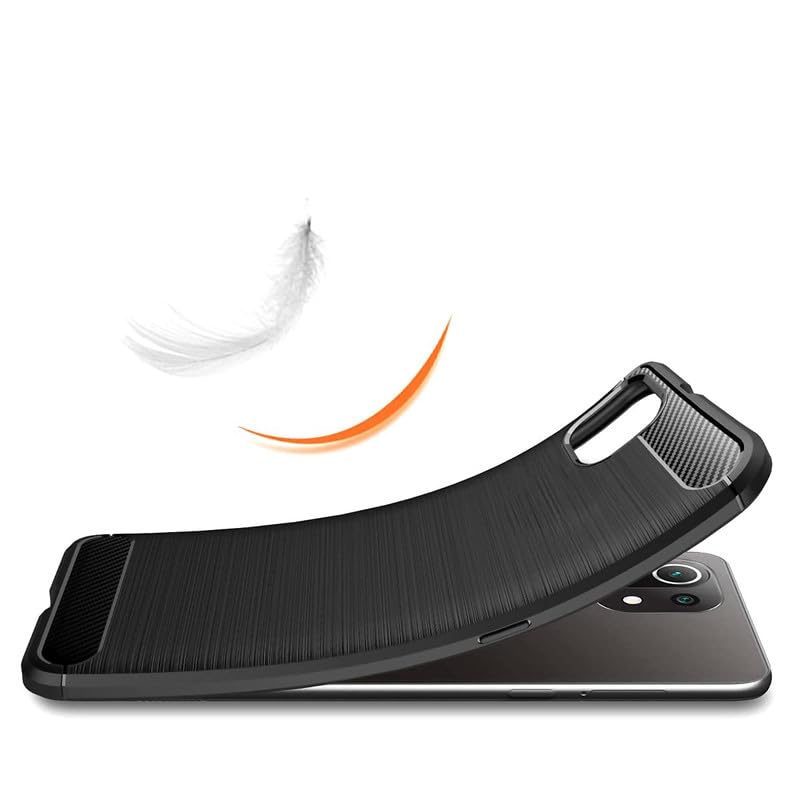 Image of Hybrid Carbon Fiber Back Case for Xiaomi 11 Lite NE 5G / Mi 11 Lite 5G (Black)