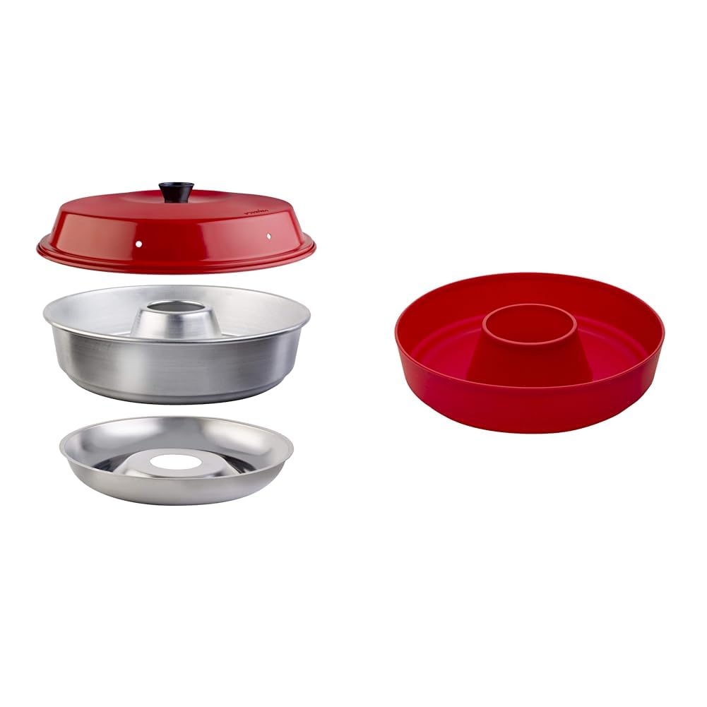 Omnia Camping Backofen & Silikonform Classic (Rot)