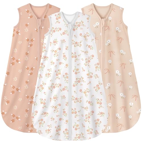 Image of Yoofoss Baby Sleep Sack 12-18 Months Wearable Blanket for Babies 100% Organic Cotton 2-Way Zipper TOG 0.5 Toddler Sleeping Sack 3 Pack, Comfy Lightweight Sleep Sacks