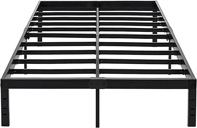 Joceret Heavy Duty 18 Inch Queen Size Platform Bed Frame with Large Under Bed Storage Space,Sturdy Metal Frame,No Box Spring Needed,Easy Assembly,Noise-Free,Non-Slip,Black